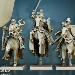 $10.00Grail Knights Command Group - Highlands Miniatures