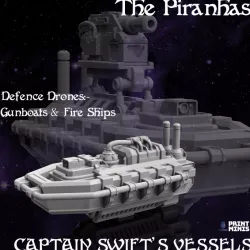 $10.00The Piranhas - Drone Defence Boats - Space Pirates Collection