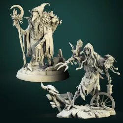 $10.90Haunted Scarecrow and Kenku Druid 32mm pre-supported