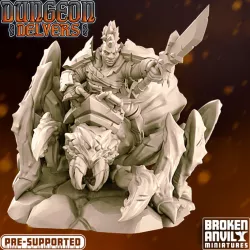 $12.00Dungeon Delvers Dark Dwarven Raiders - Spider Steeder 1 - STL 32mm
