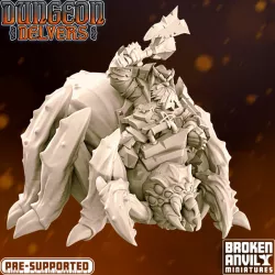 $12.00Dungeon Delvers Dark Dwarven Raiders - Spider Steeder 2 - STL 32mm