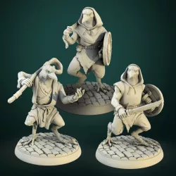 $12.00Kenku warriors 3 miniatures 32mm pre-supported