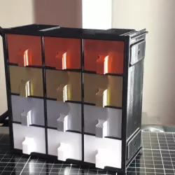 12 drawer small parts cabinet.
