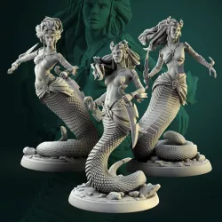 $14.00Naga female warriors set 32mm pre-supported