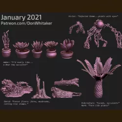 $14.00Shambling Eye & Succulent Requests - Patreon Rewards January 2021