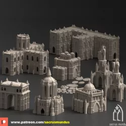 $18.95Augusta. The Holy City. 3d Printing Designs Bundle. Statues / Gothic/ Scifi Buildings. Terrain and Scenery for Wargames