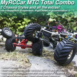 $19.04MyRCCar MTC Chassis Total Combo. Rigid Axles, Independent Suspension and many extras