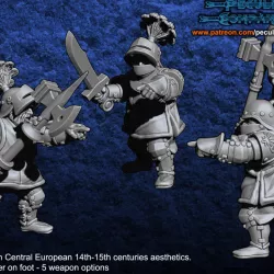 $2.50Breton Dwarfs - Commander on foot