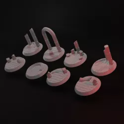 $2.9916 Ruined Gothic Cathedral Miniature Bases (Pre-Supported)