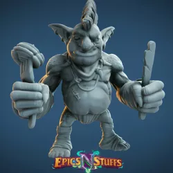 $2.99Goblin Cannibal Miniature - pre-supported