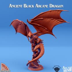 E177 - Legendary dragon design, The Elder Black Dragon, STL 3D