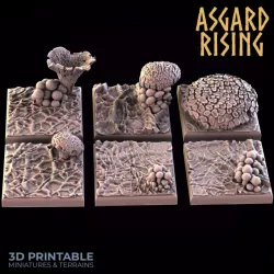 $3.006 x Square Bases 20mm Fungi Forest theme - PRESUPPORTED