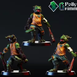 $3.50Sci-fi kobold alien lizard berserker with bate