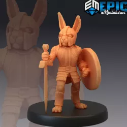 $3.90Bunny Knight / Rabbit Sword & Shield Warrior / Rodent Swordsman