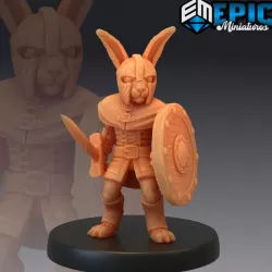 $3.90Bunny Soldier / Rabbit Sword & Shield Warrior / Rodent Swordsman
