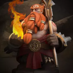 $4.00Dwarf Fire Mage/Fire Wizard 1 inch base, 28/32 mm height Medium miniature