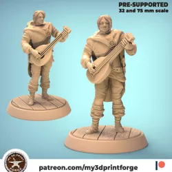 $4.00Half-Elf Bard 32mm and 75mm scale pre-supported