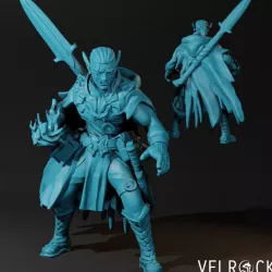 $4.00Male Half Orc Warlock Casting Eldritch Blast (PRESUPPORTED)