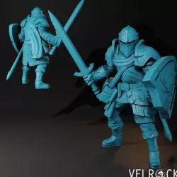 $4.00Male Human Knight of Bahamut with Longsword and Shield (PRESUPPORTED)
