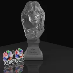 $4.50Alice Cooper head Bust and Base