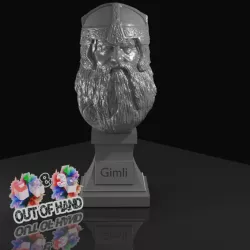 $4.50Jon Rhys Davies - Gimli - A lord of the rings inspired Head Bust and Base