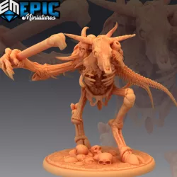 $4.90Bone Golem Attacking / Undead Animal Bone Construct / Skull Zombie