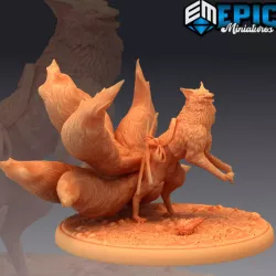 $4.90Nine Tailed Fox Spirit Mount / Kitsune Attacking / Japanese Yokai