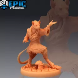 $4.90Ratfolk Sensei Fighting / Rat Martial Artist / Japanese Rodent / Monk Teacher