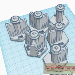 $4.99Anti-Mech Walls with Guard Towers Magnetic Hex Tile Set