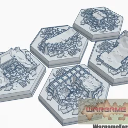 $4.99Destroyed Military Building Magnetic Hex Tile Set 1