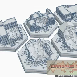 $4.99Destroyed Modern Building Magnetic Hex Tile Set 2