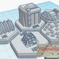 $4.99Military Buildings and Defenses Magnetic Hex Tile Set