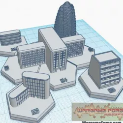 $4.99Sci-Fi Building Magnetic Hex Tile Set 2
