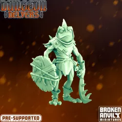 $5.00Dungeon Delvers Froggkin Army - Warrior 1 - STL 32mm