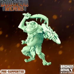 $5.00Dungeon Delvers Froggkin Army - Warrior 2 - STL 32mm