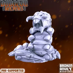 $5.00Dungeon Delvers Monsters of the Deep - Cave Worm 1 - STL
