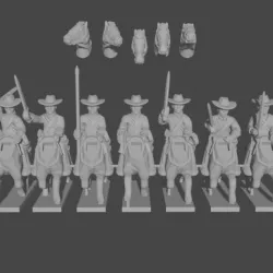$5.9910 & 15mm Union Cavalry with Sabres