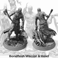 $5.99Boneflesh Warrior & Head (PRE-SUPPORTED 32mm&75mm)
