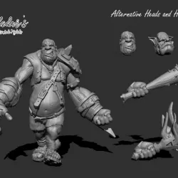 $6.00BURK - OGRE/TROLL for FANTASY FOOTBALL and Fantasy Battles