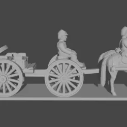 $6.9910 & 15mm American Civil War Artillery Train (with Limber, Caisson, Wagon and Riders)