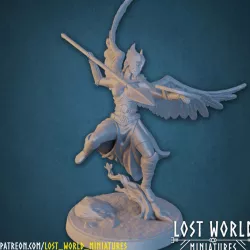 $7.00Valkyrie Miniature Supported- Pose C - 3D Printable 3D print model