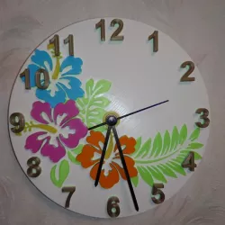 7 color clock Print-In-Place