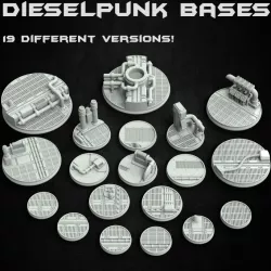 $8.00Dieselpunk Scenic Bases - 19 models - The Iron Guard Collection