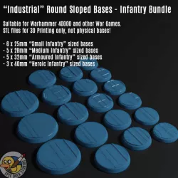 $8.00Industrial / Sci-Fi Miniature Bases for Warhammer - Assorted Infantry Sizes
