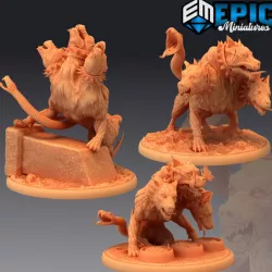 $8.90Cerberus Set / Three Headed Hellhound / Hades Guard Dog