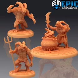 $8.90Horned Devil Set / Demon Minion / Hell Spawn Horror / Abyss Encounter