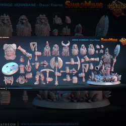 $9.50Swapmini 5 -UmriggHornbane - dwarf fighter