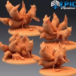 $9.90Nine Tailed Fox Spirit Set / Kitsune / Japanese Yokai Collection