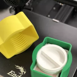 Box with threaded lid for playing cards