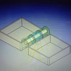 Caja pequeña con bisagra, se imprime de una vez